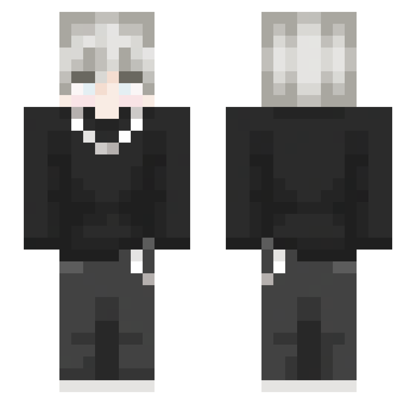 zSolitude Minecraft skin, front and back view