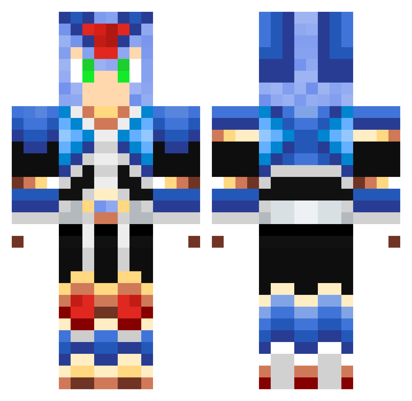 L337nerd Minecraft skin, front and back view