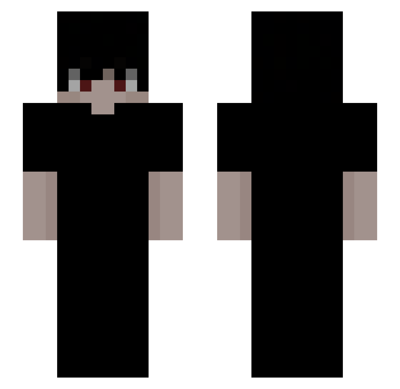 sycom0 Minecraft skin, front and back view