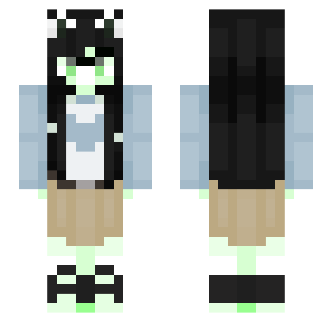 sunzyfuzz Minecraft skin, front and back view