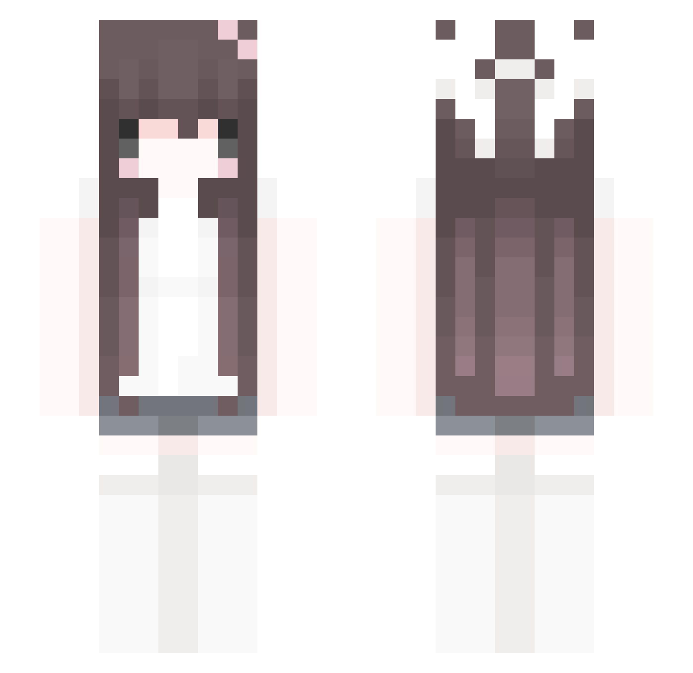 playdatee Minecraft skin, front and back view