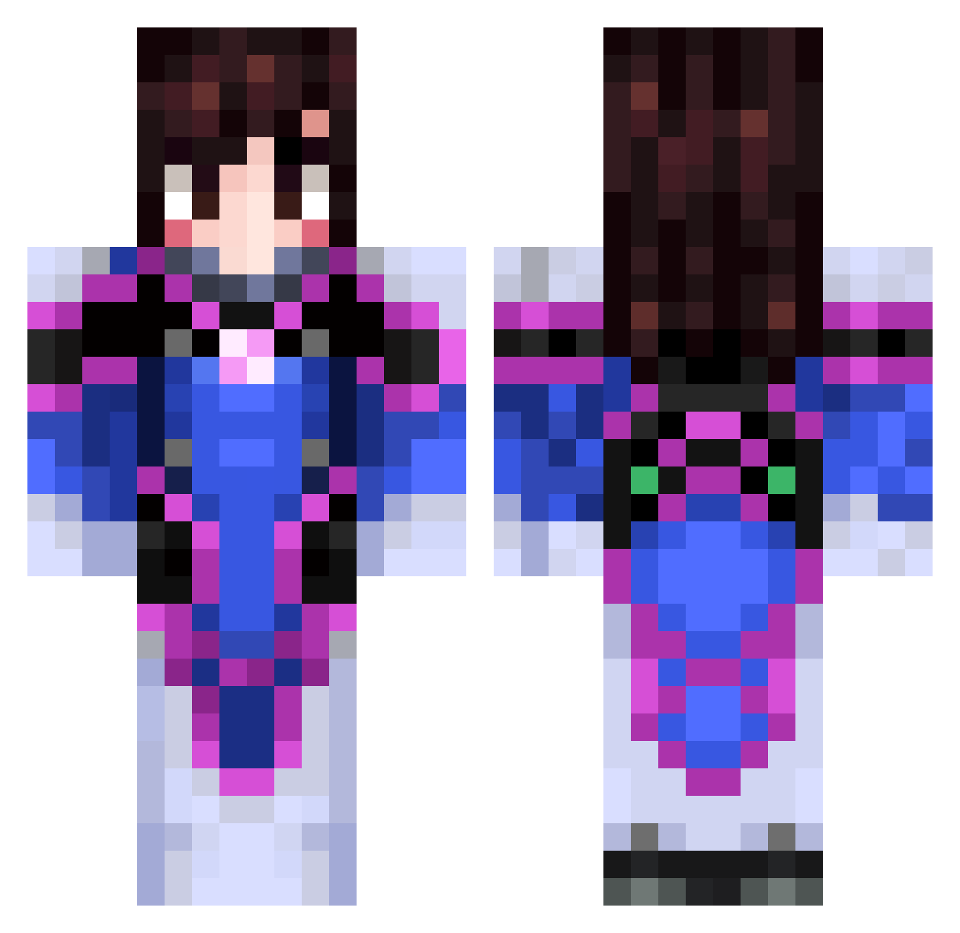 LaDari Minecraft skin, front and back view