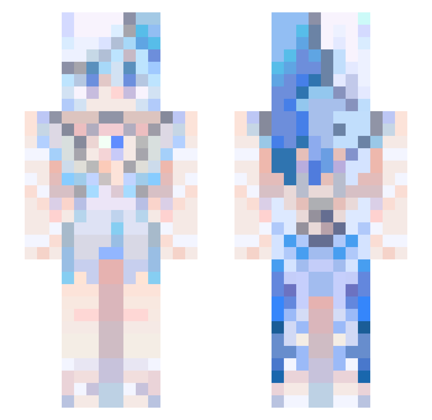 lonelyliu Minecraft skin, front and back view