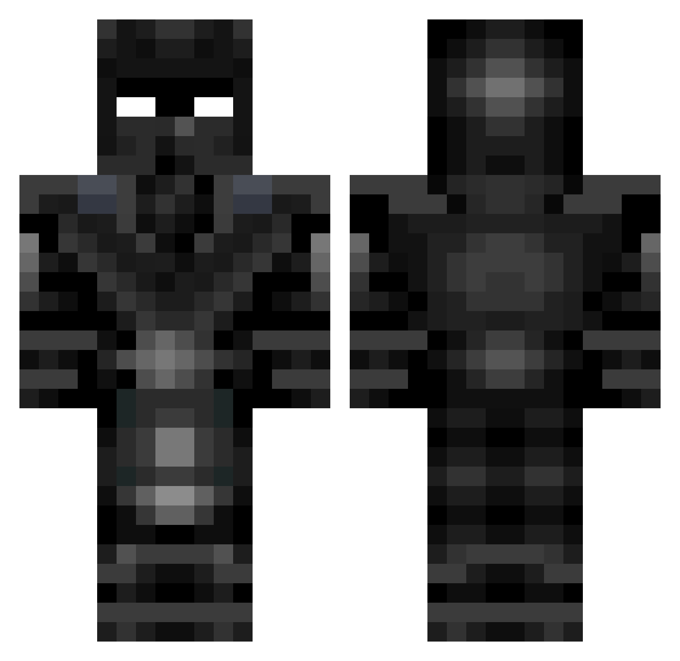 1Fidk Minecraft skin, front and back view