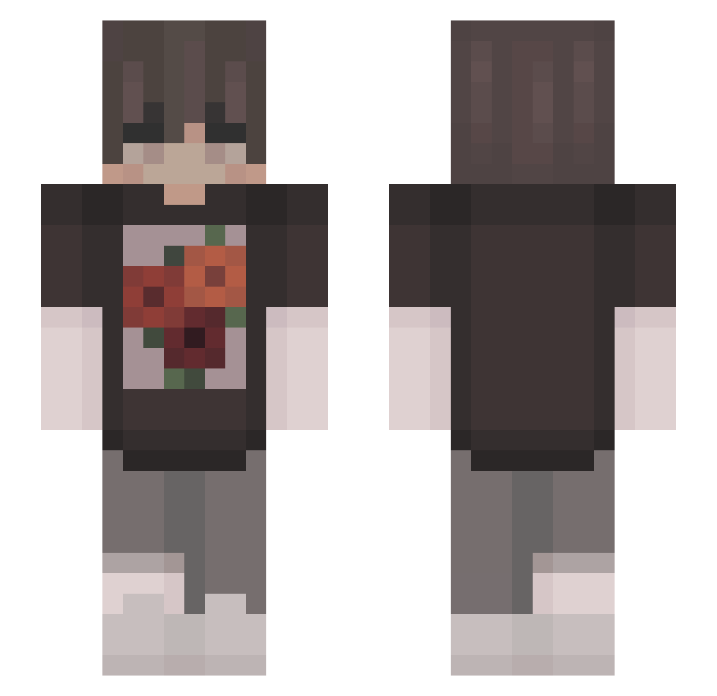 SkyBorn_ Minecraft skin, front and back view