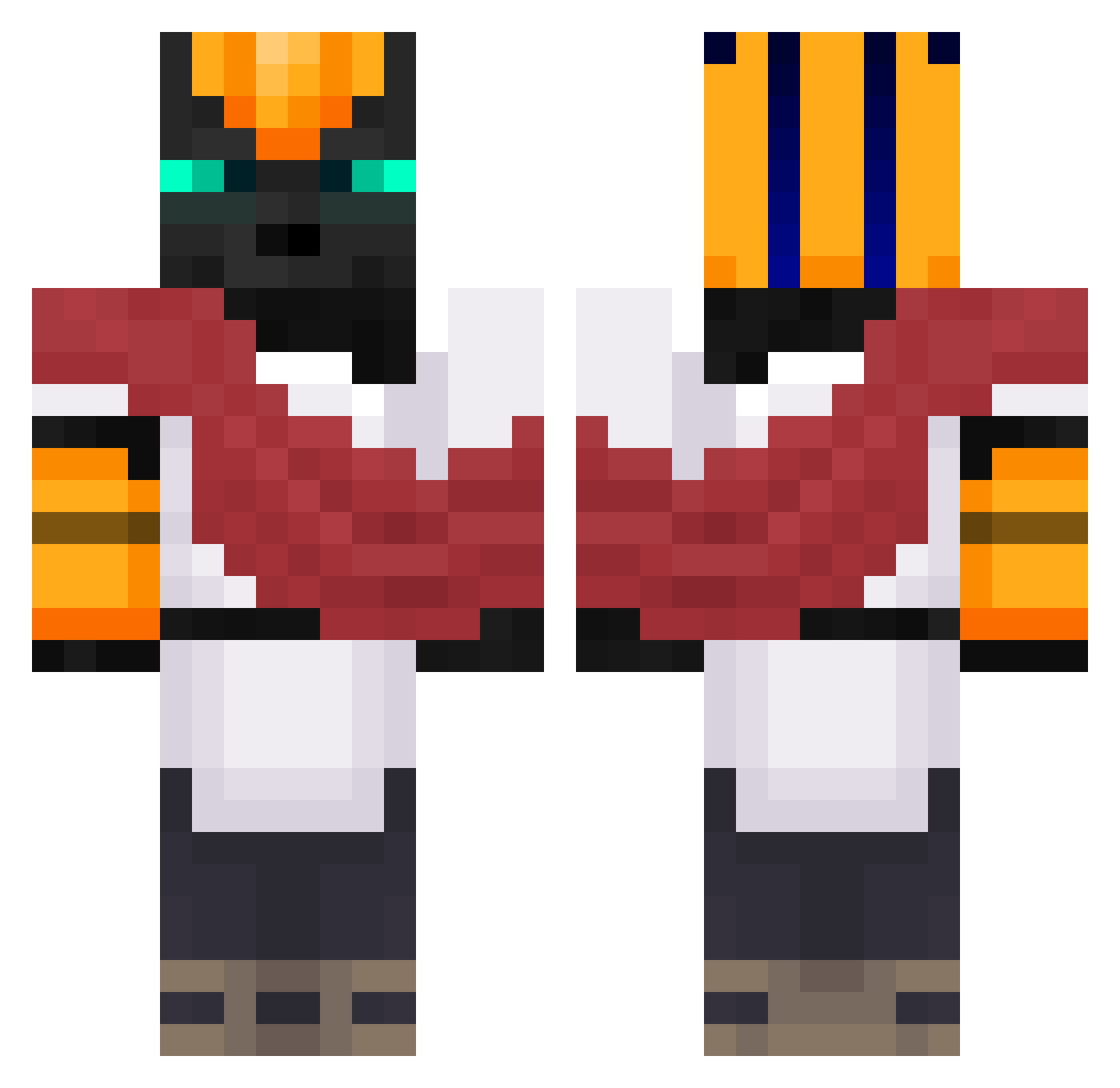 mallerschwablepa Minecraft skin, front and back view