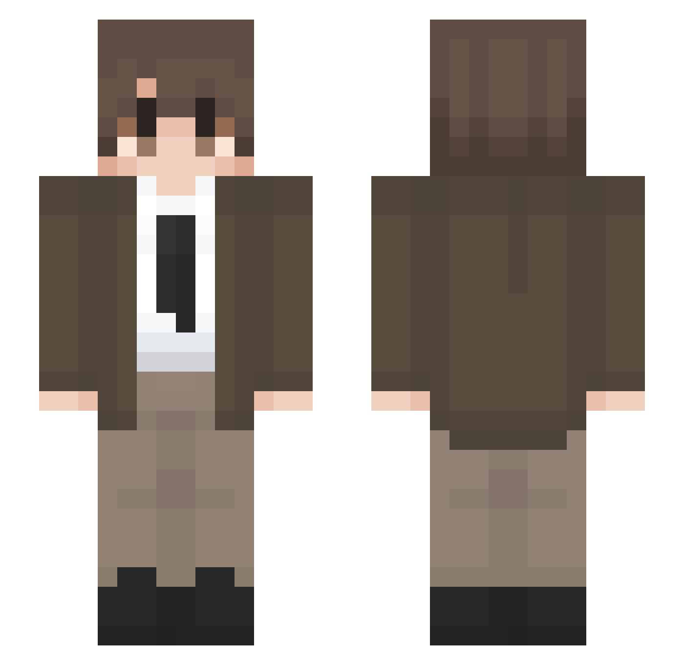 MadMatt187 Minecraft skin, front and back view