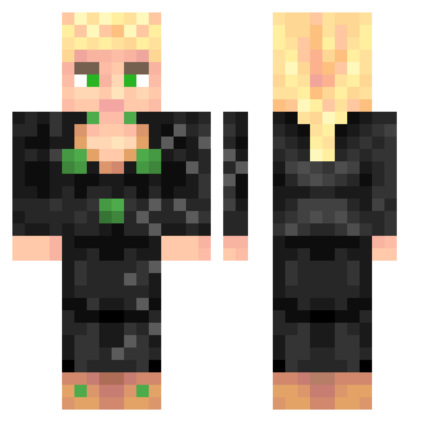 Waifu_Mage Minecraft skin, front and back view