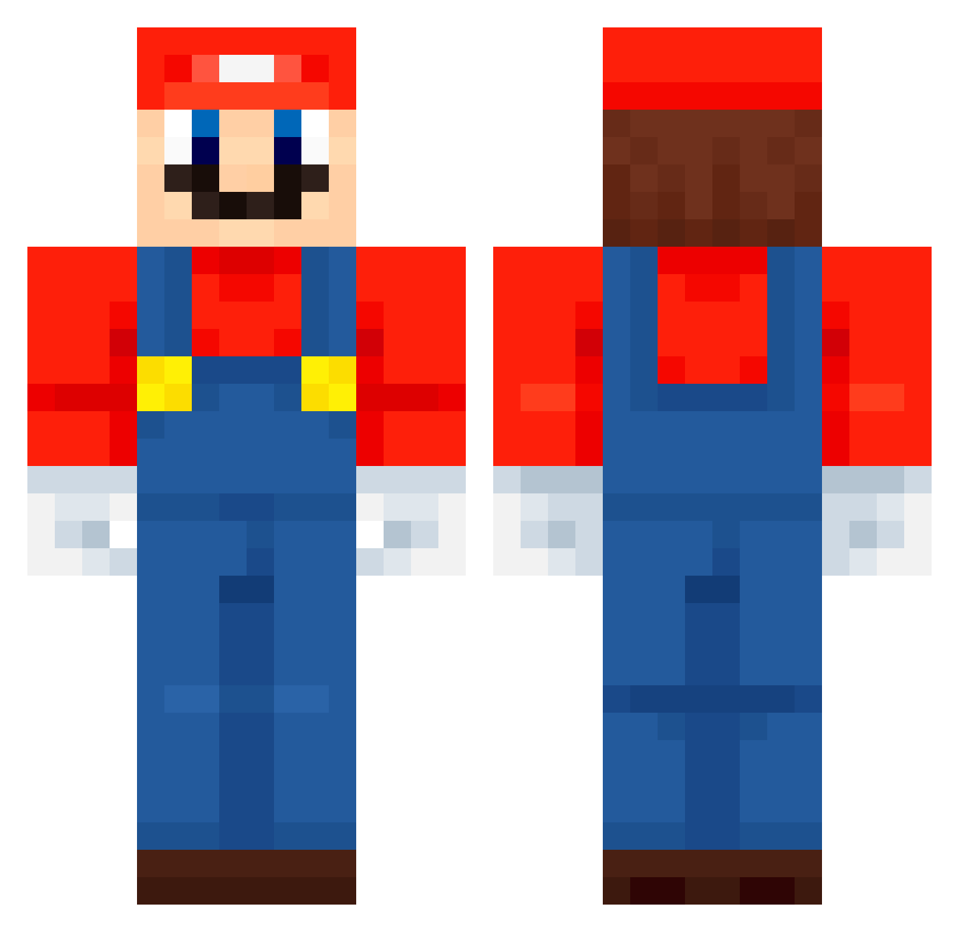 SaveAlot Minecraft skin, front and back view