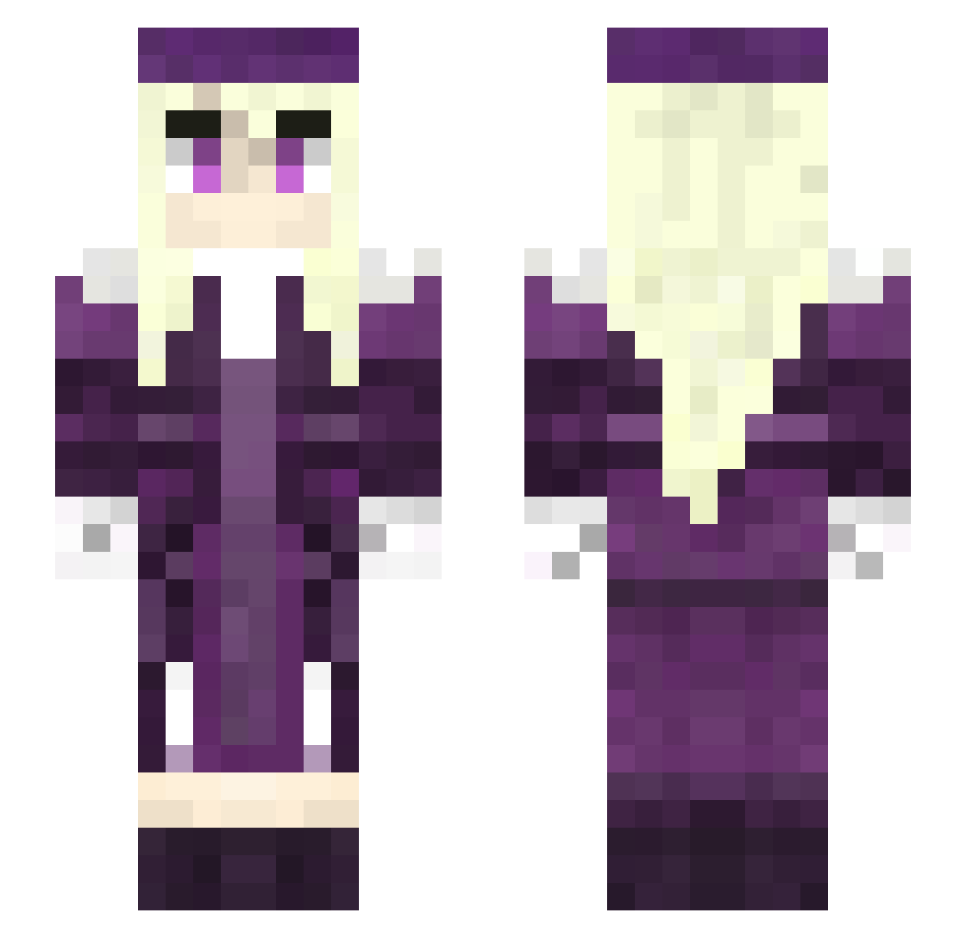 calitsu Minecraft skin, front and back view