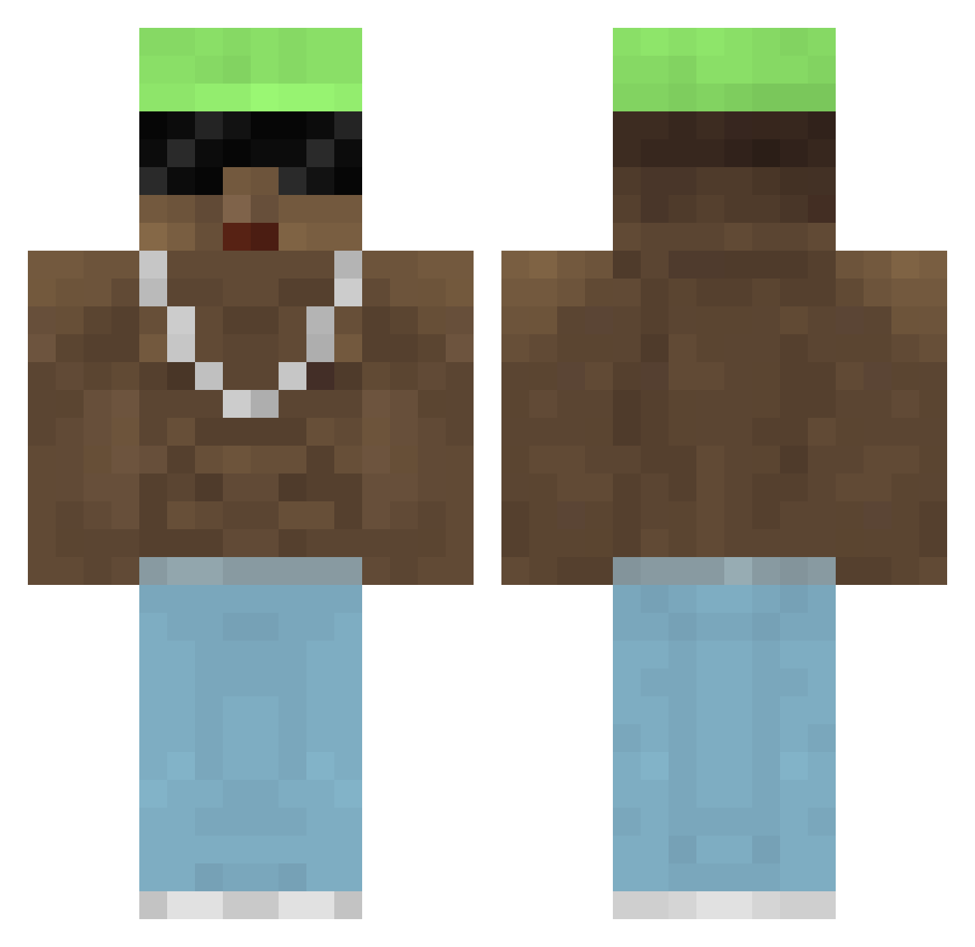 trappist Minecraft skin, front and back view