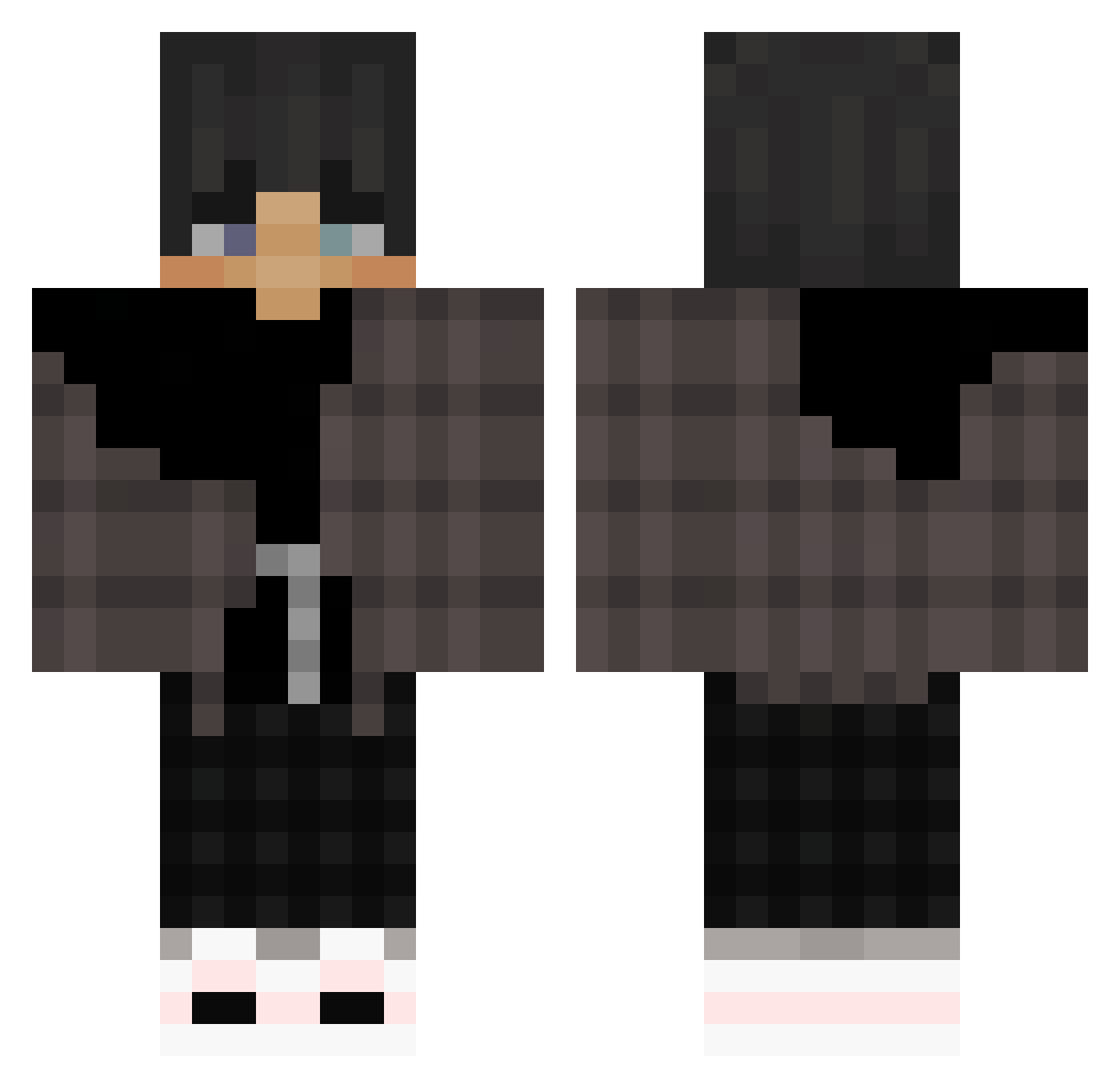 TFashion Minecraft skin, front and back view