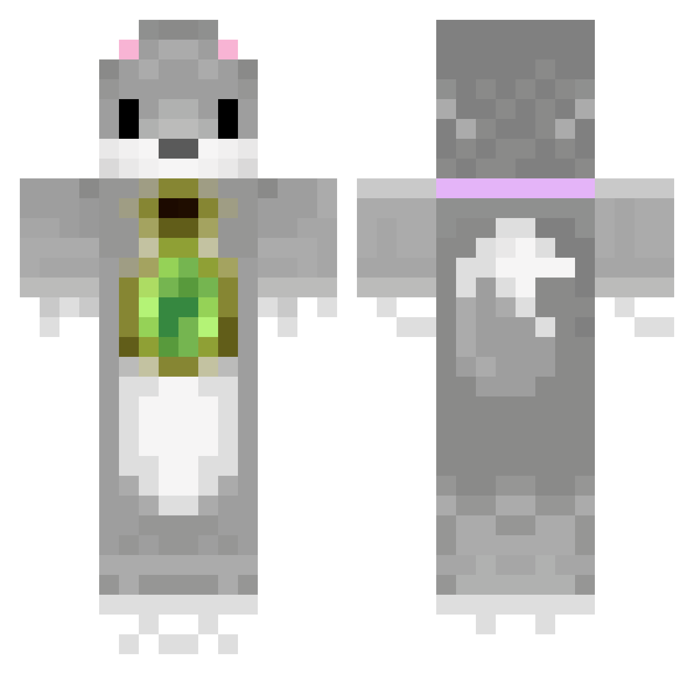Lolan Minecraft skin, front and back view