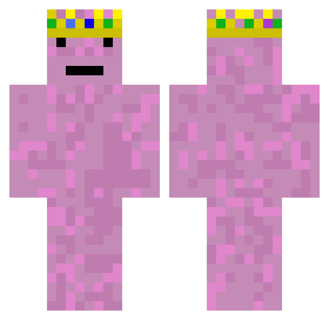 starlette762 Minecraft skin, front and back view