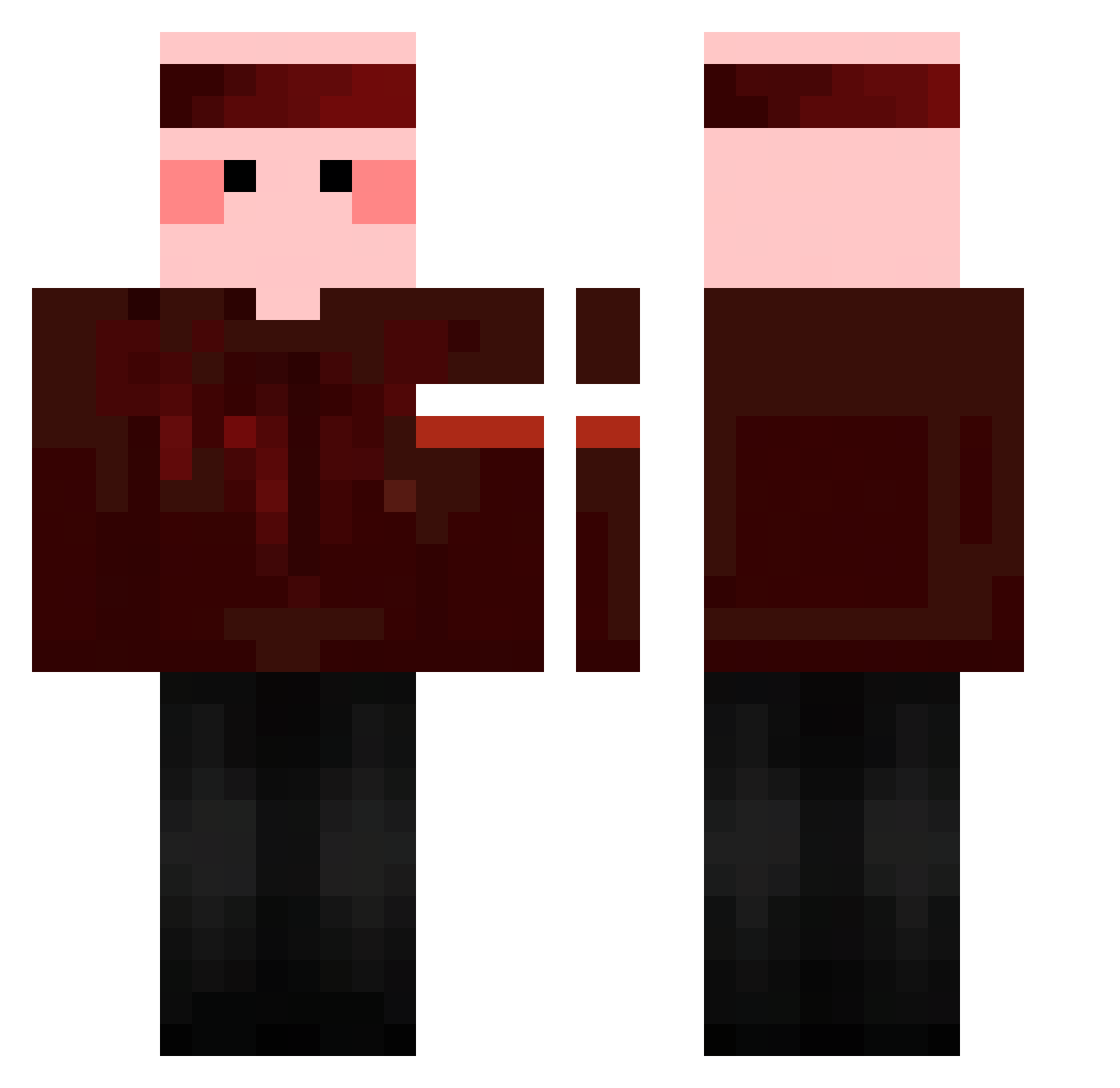 Filus341 Minecraft skin, front and back view