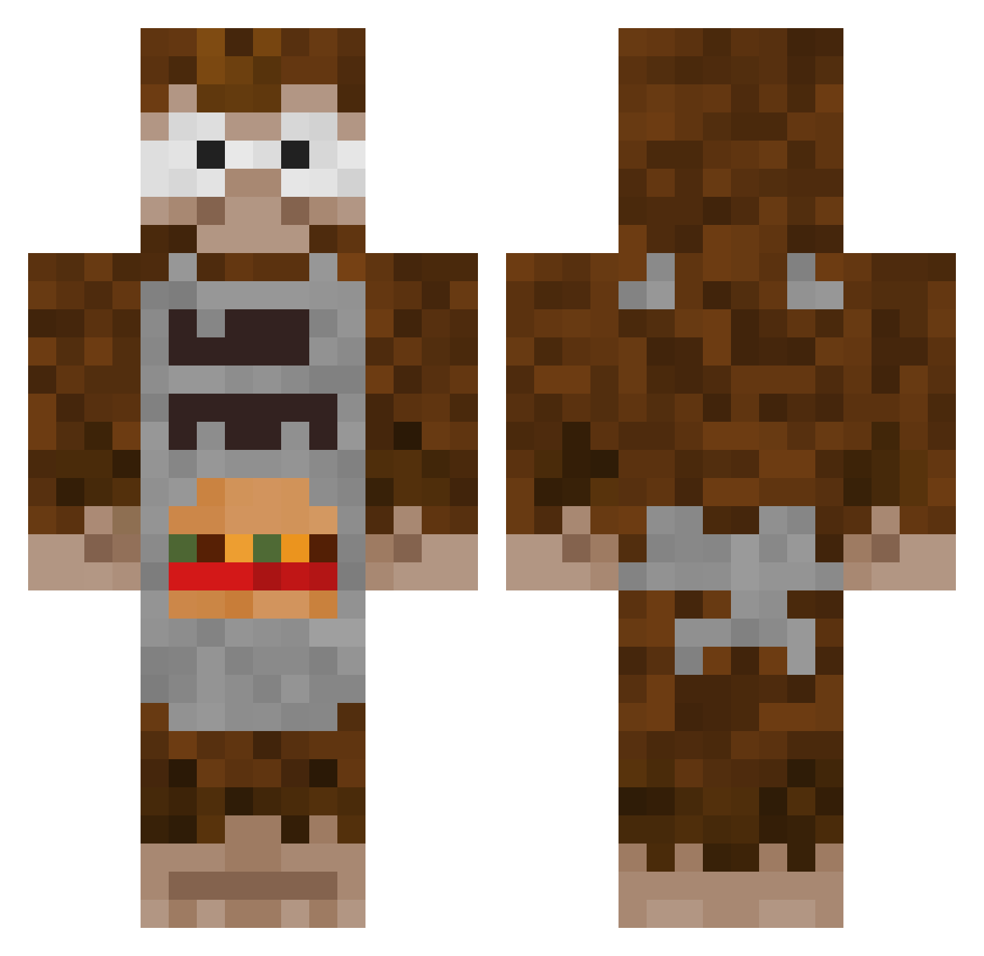 FishingForShawk Minecraft skin, front and back view