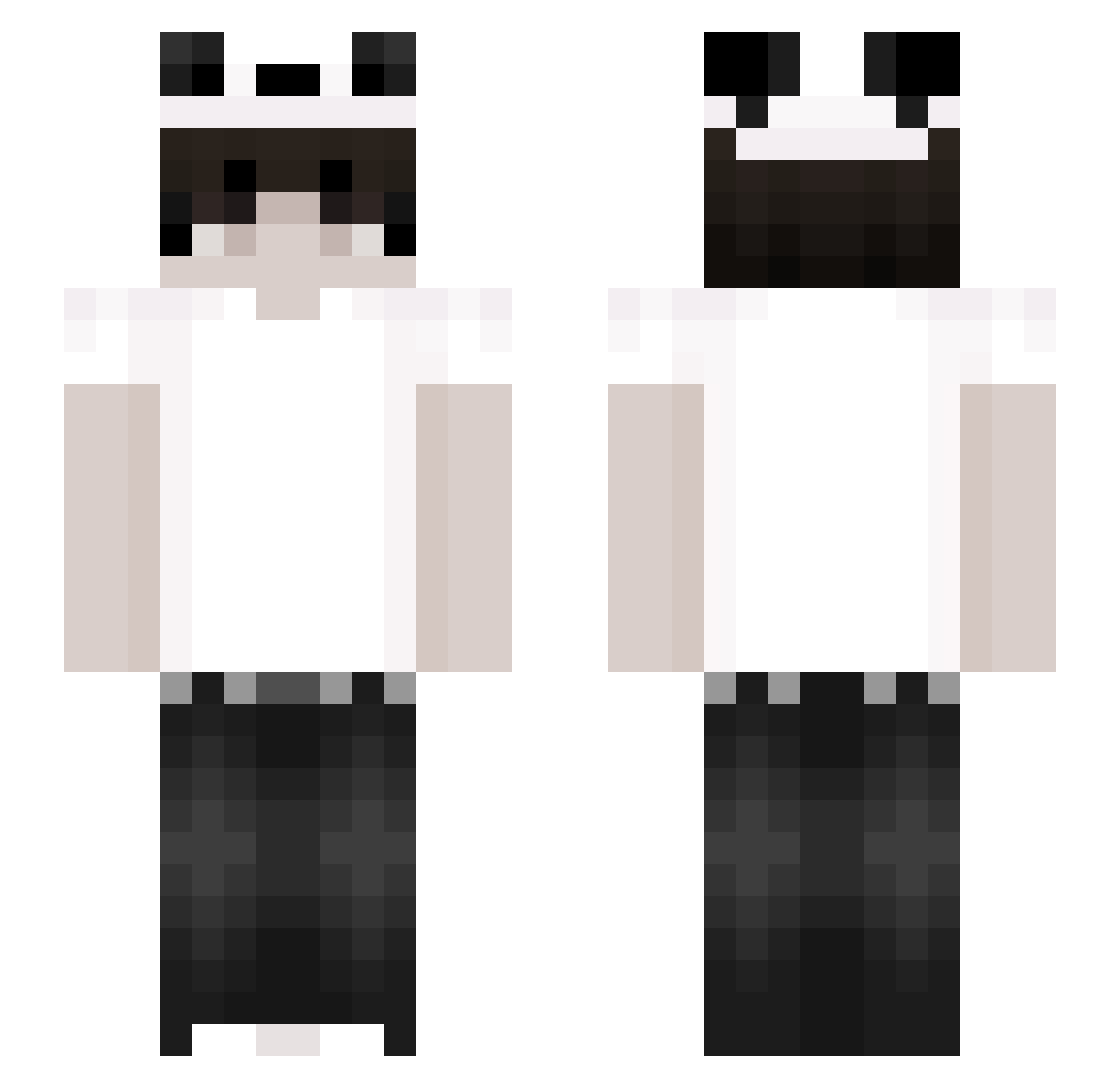 vheeda Minecraft skin, front and back view