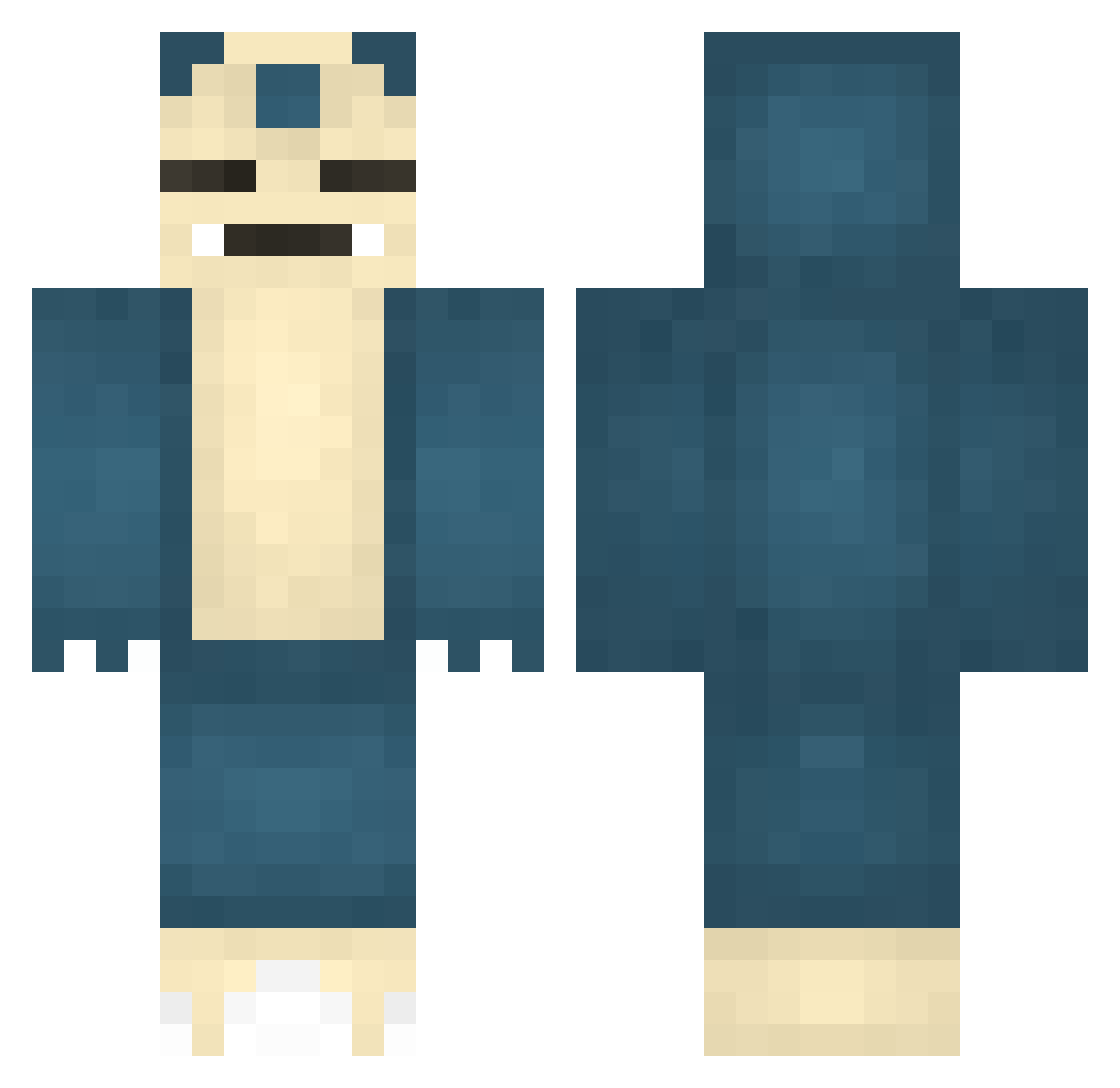 Kappacris Minecraft skin, front and back view