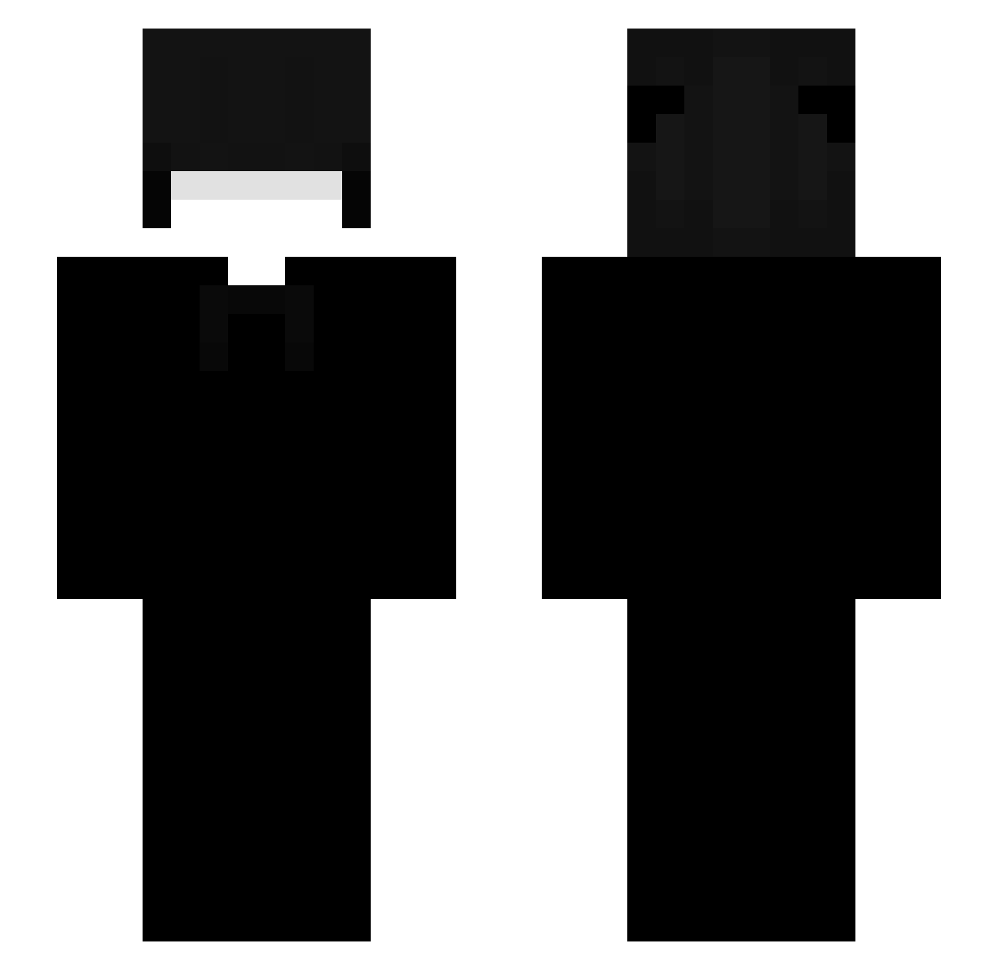 ZuipKing Minecraft skin, front and back view