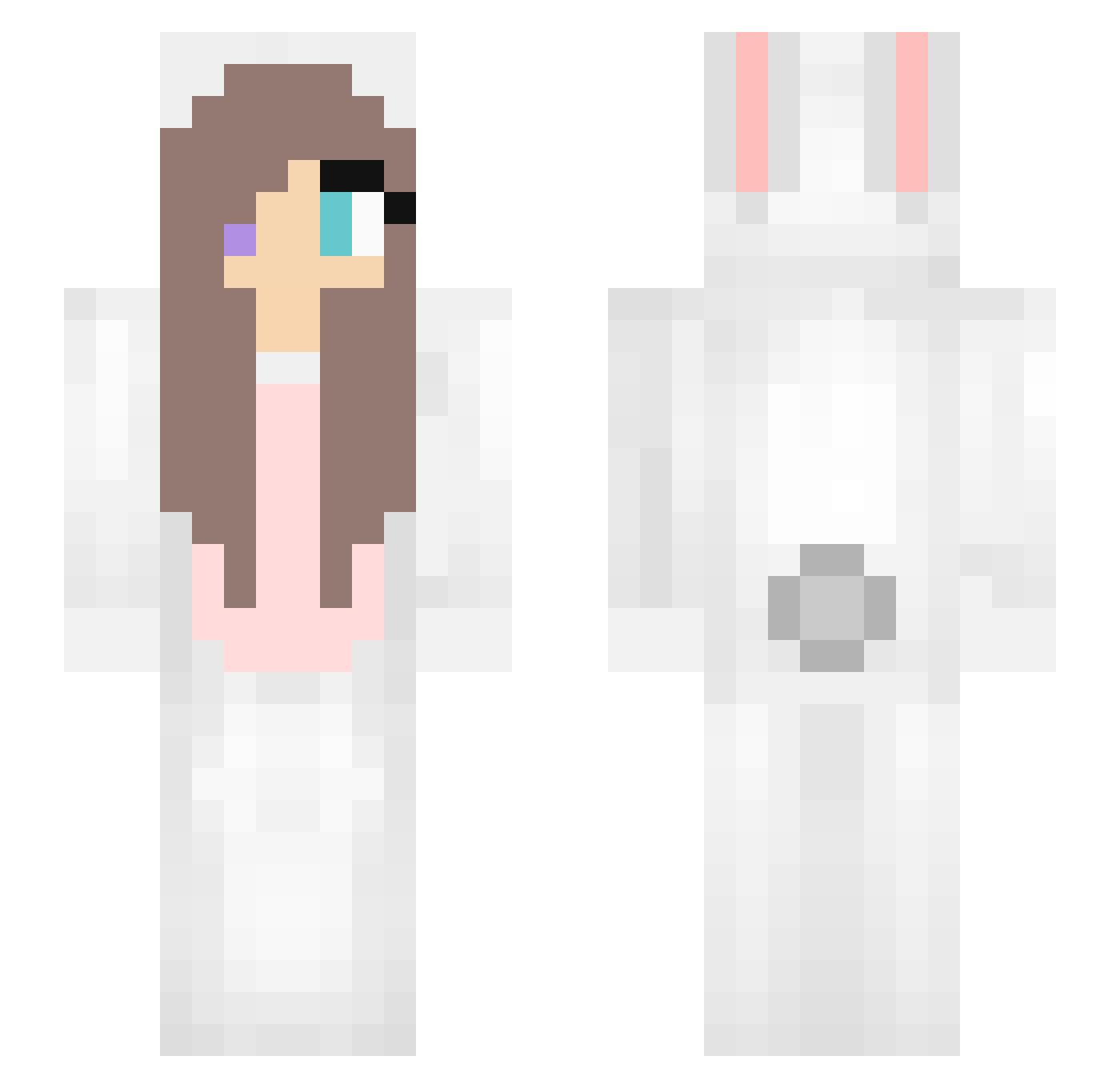 Feechen7 Minecraft skin, front and back view