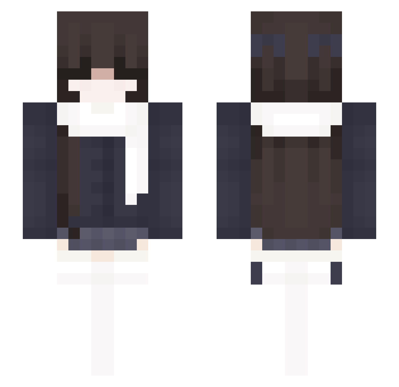 AteinMoon Minecraft skin, front and back view