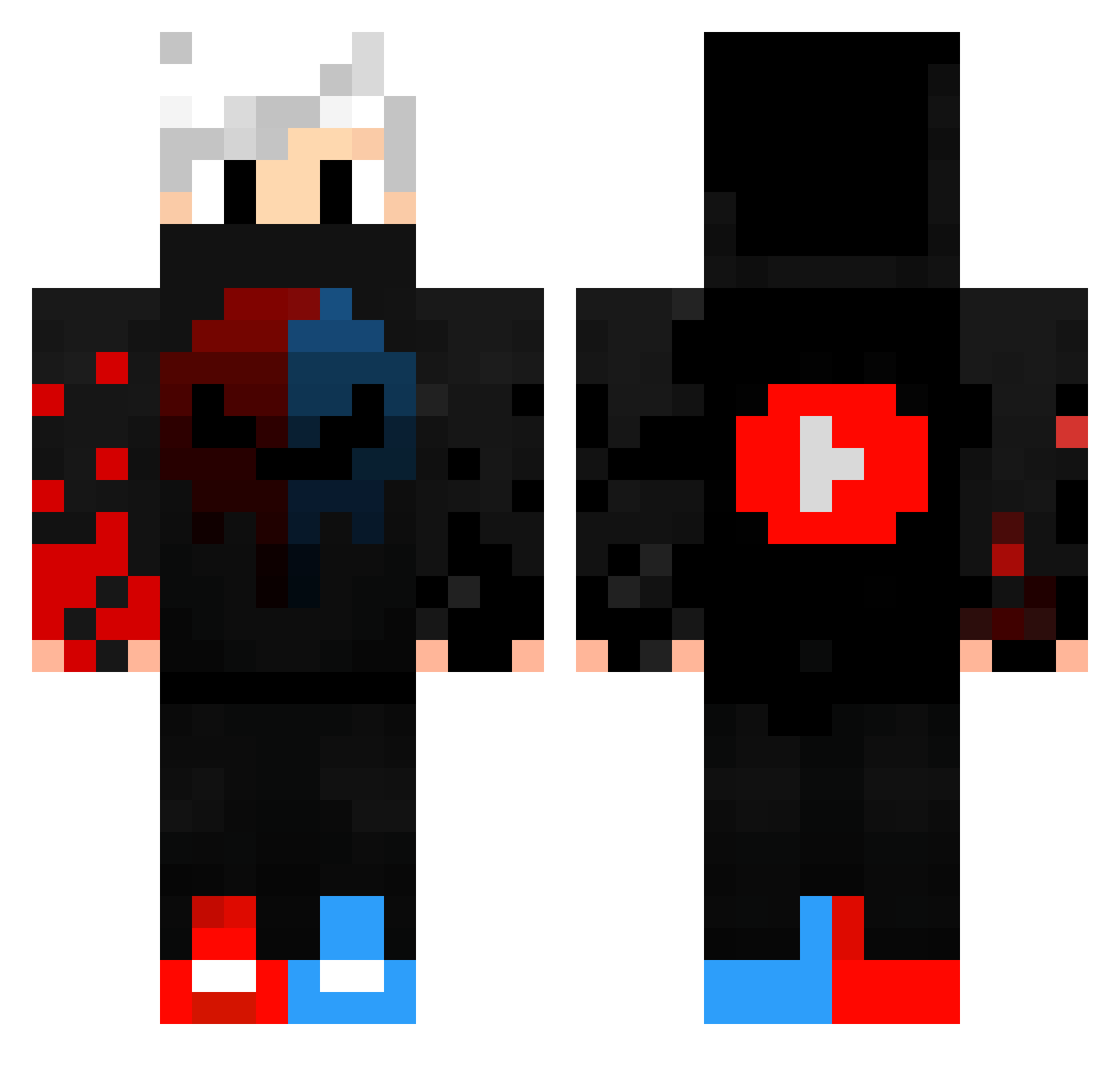 xREADYgodz Minecraft skin, front and back view