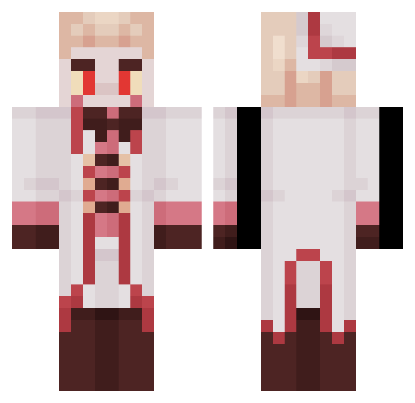 _hanafubuki_ Minecraft skin, front and back view