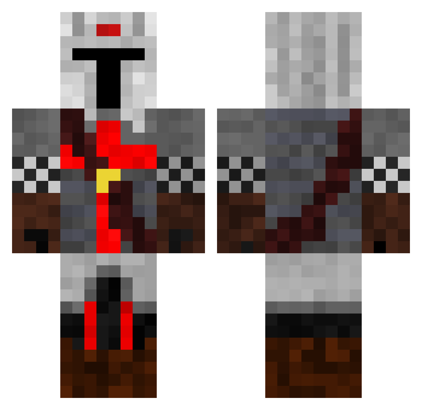 CMDR_Sportom Minecraft skin, front and back view