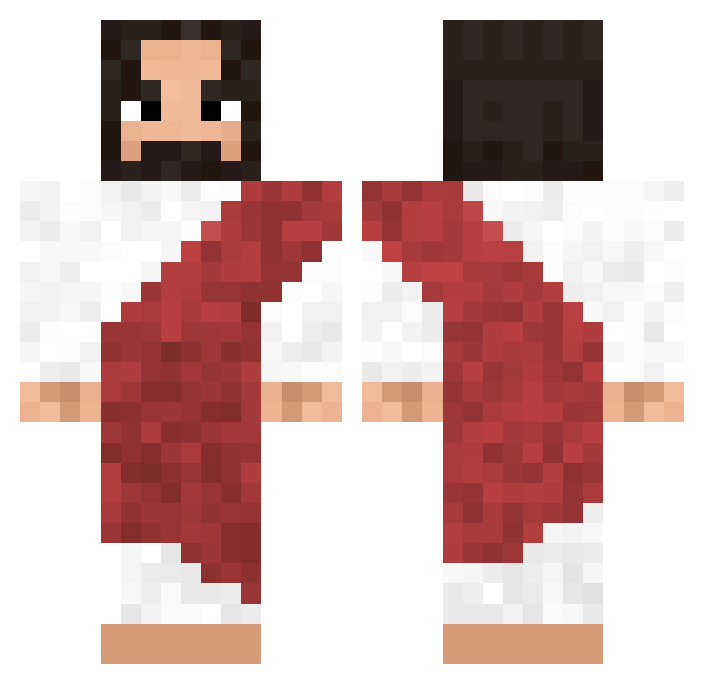 SalmonEllaa Minecraft skin, front and back view