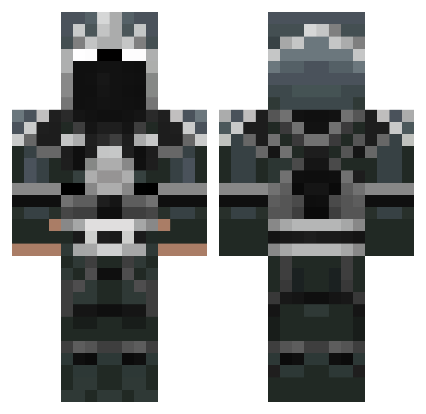 Pizie Minecraft skin, front and back view