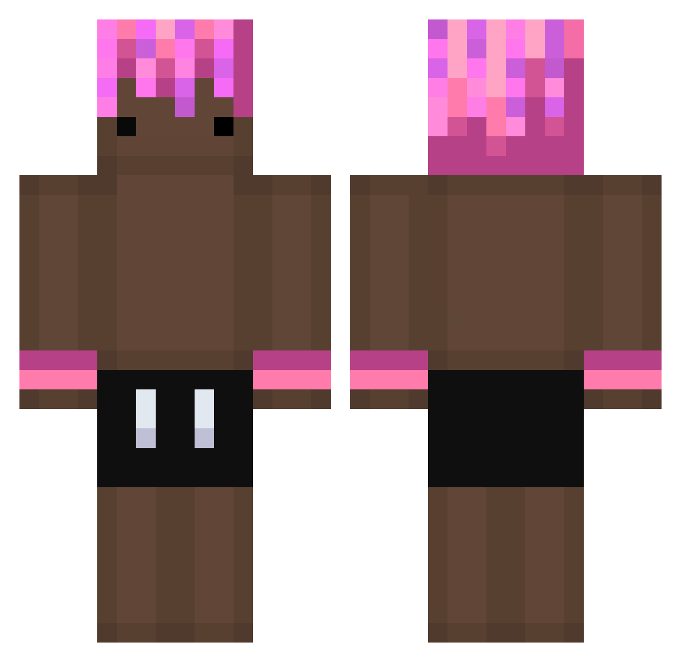 SrowBoy Minecraft skin, front and back view