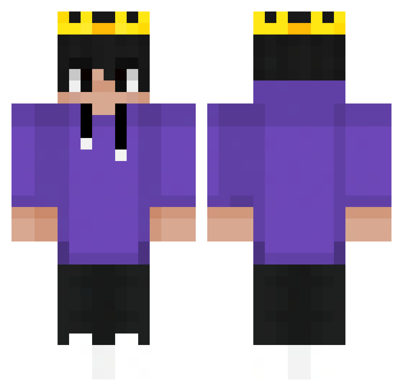 Kajutoo Minecraft skin, front and back view