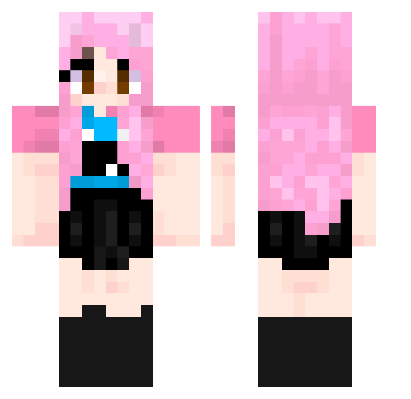 Sabiin_ Minecraft skin, front and back view