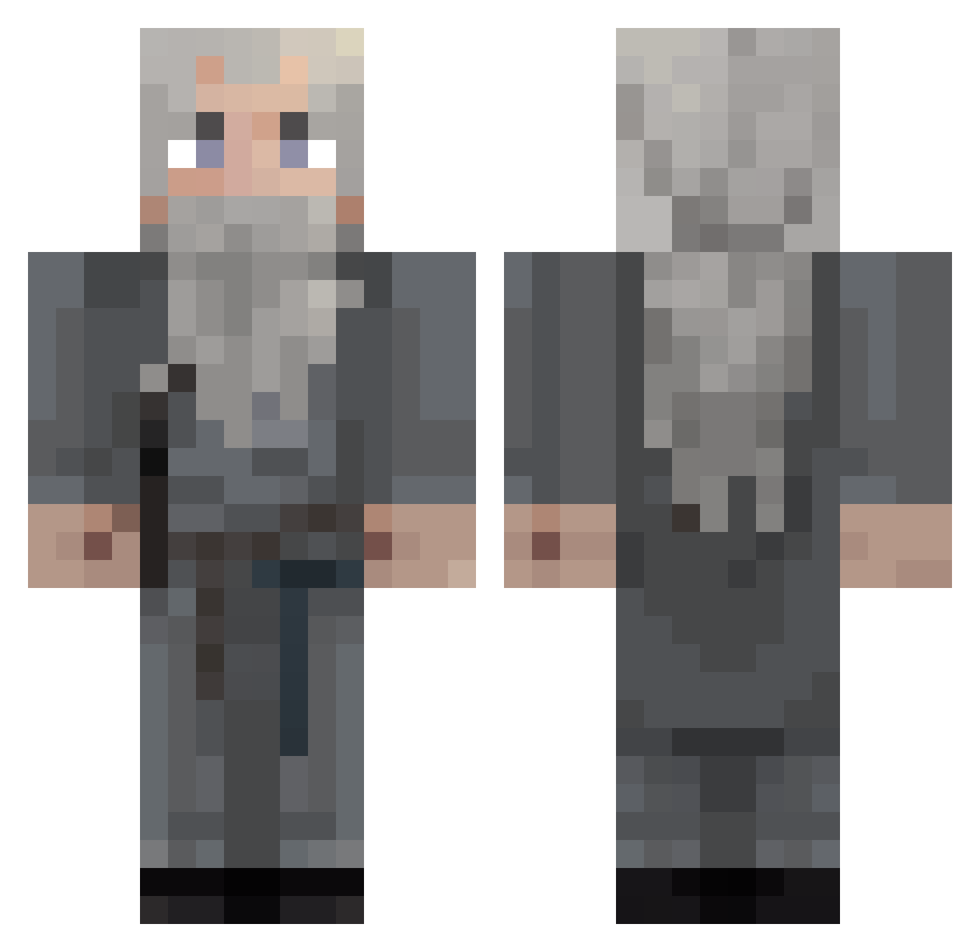 Kamuflage Minecraft skin, front and back view