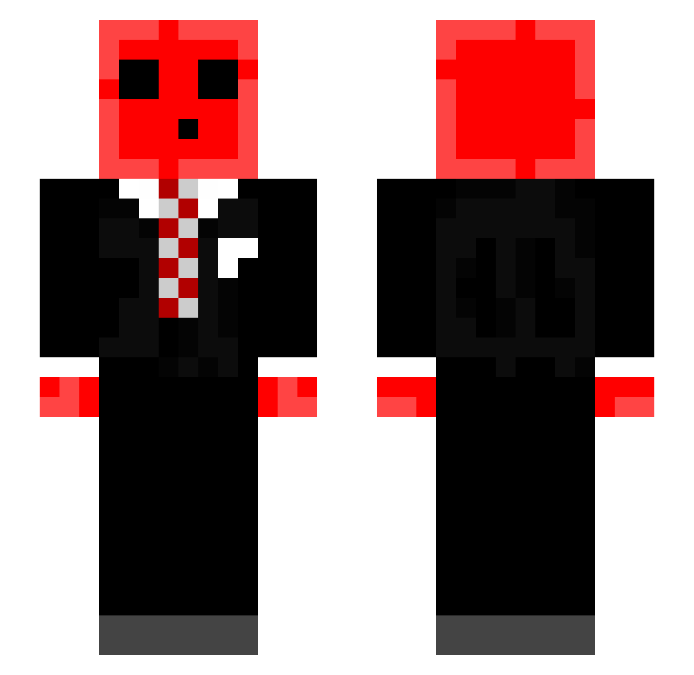 Cookiie Minecraft skin, front and back view
