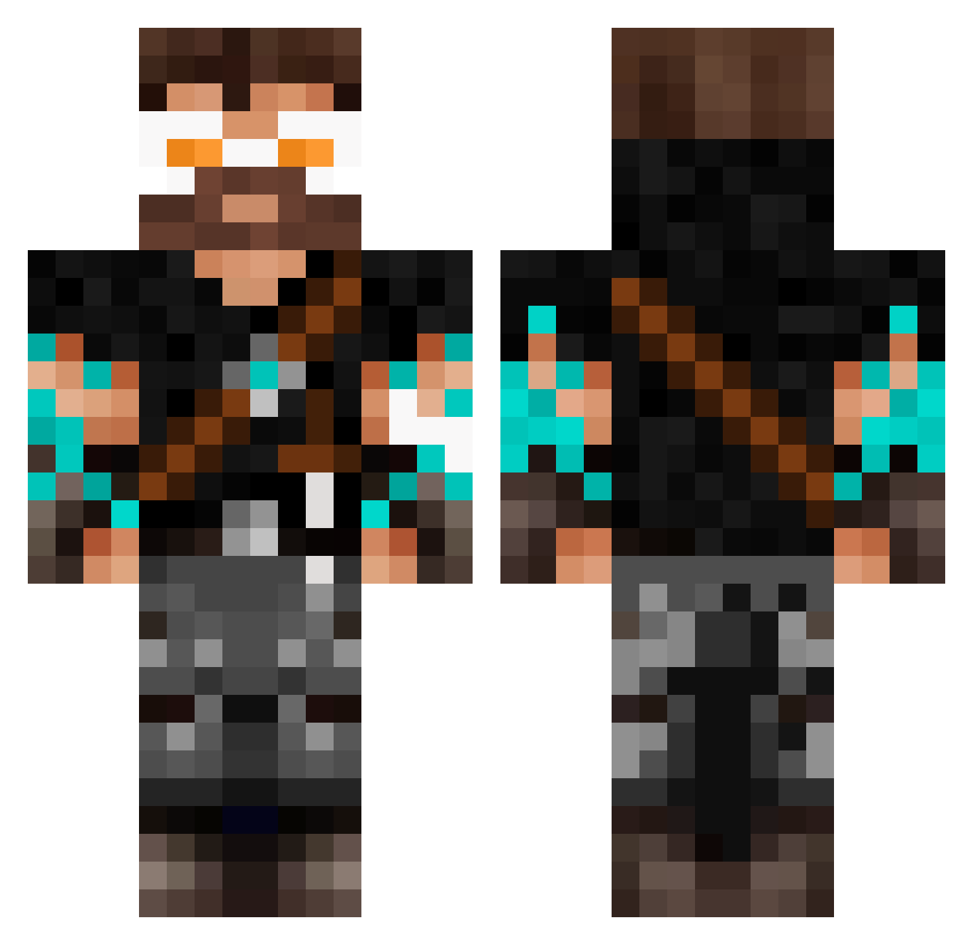 Selkirk333 Minecraft skin, front and back view