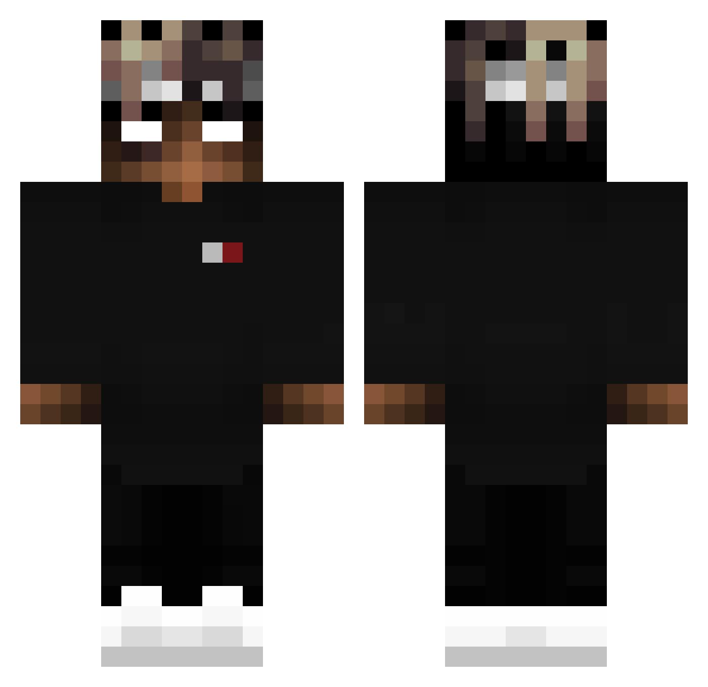 regenred69 Minecraft skin, front and back view
