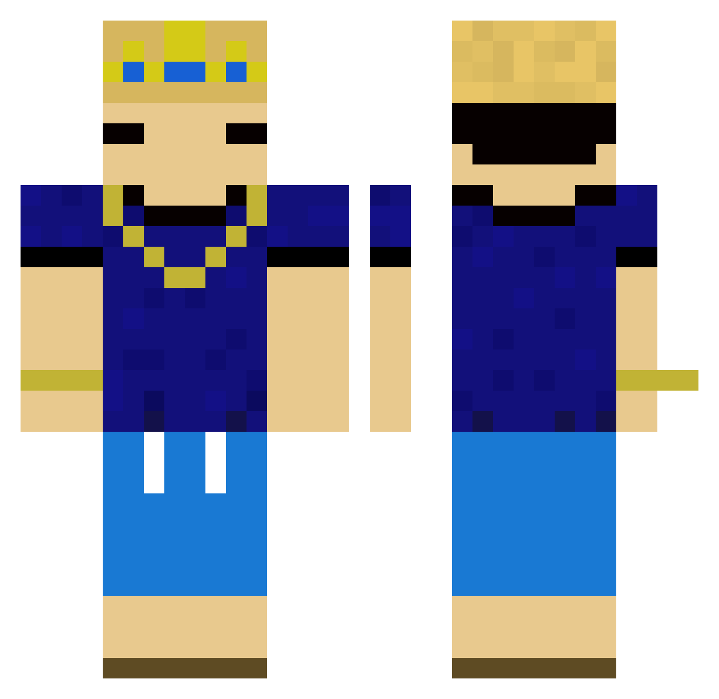 glitchy070612 Minecraft skin, front and back view