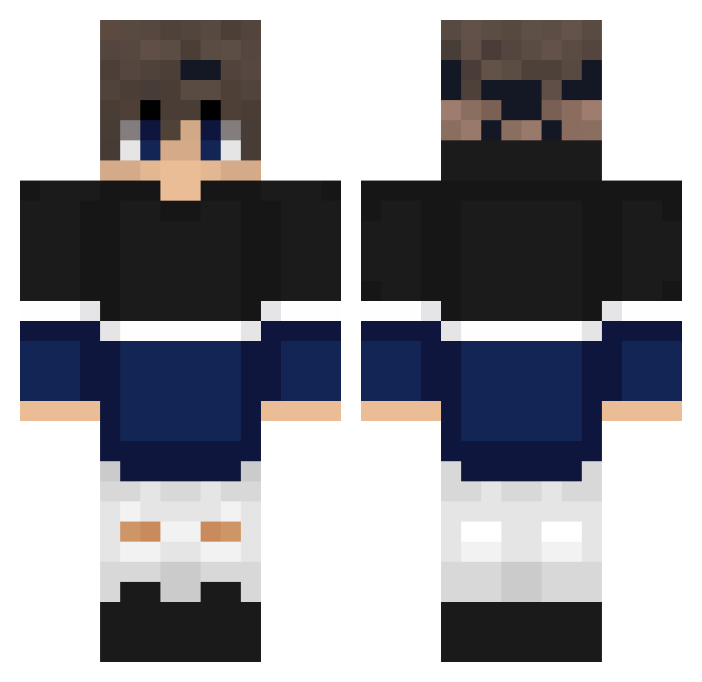 Ratje035 Minecraft skin, front and back view