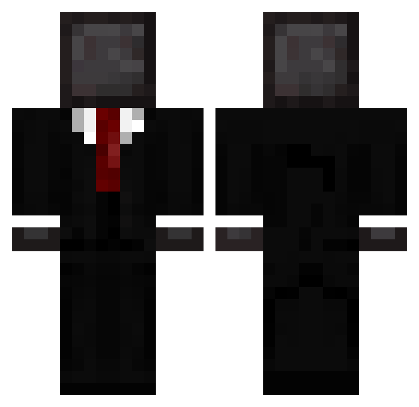 MikeMIkaERic Minecraft skin, front and back view
