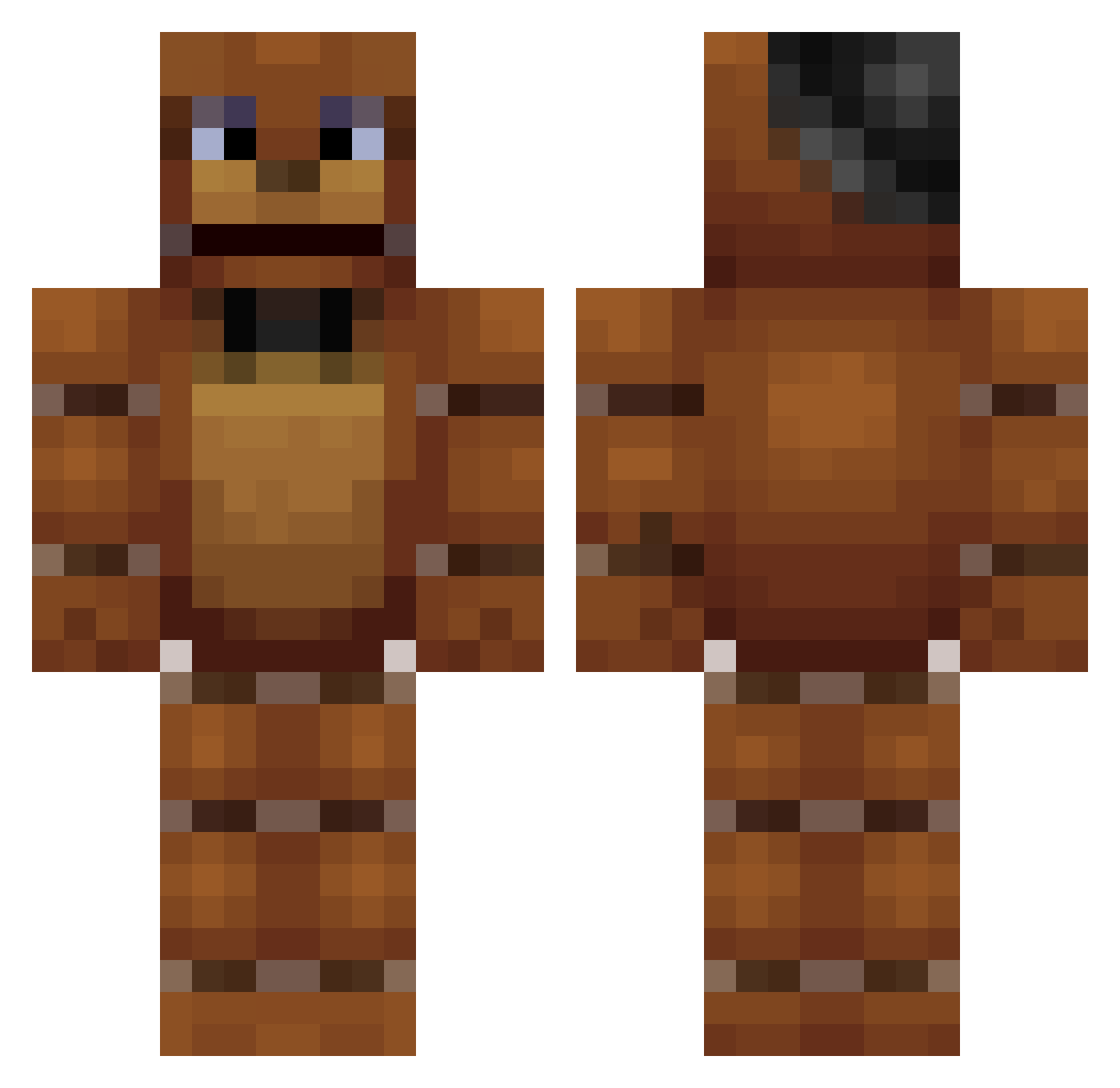 PresssackGenosse Minecraft skin, front and back view