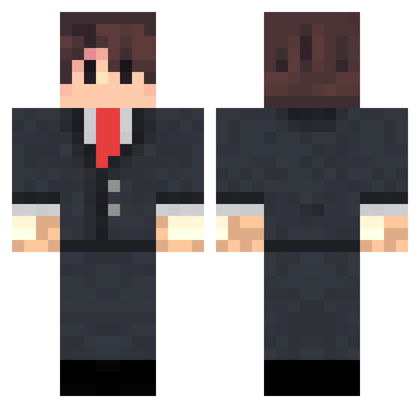 WatsWats Minecraft skin, front and back view