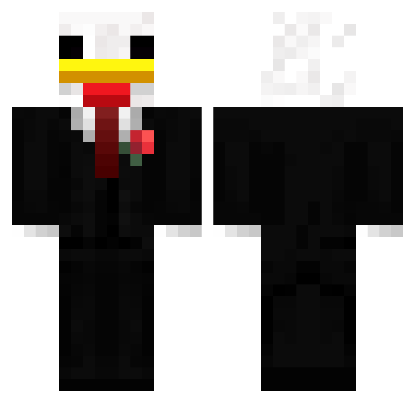 ZorbaCraft Minecraft skin, front and back view
