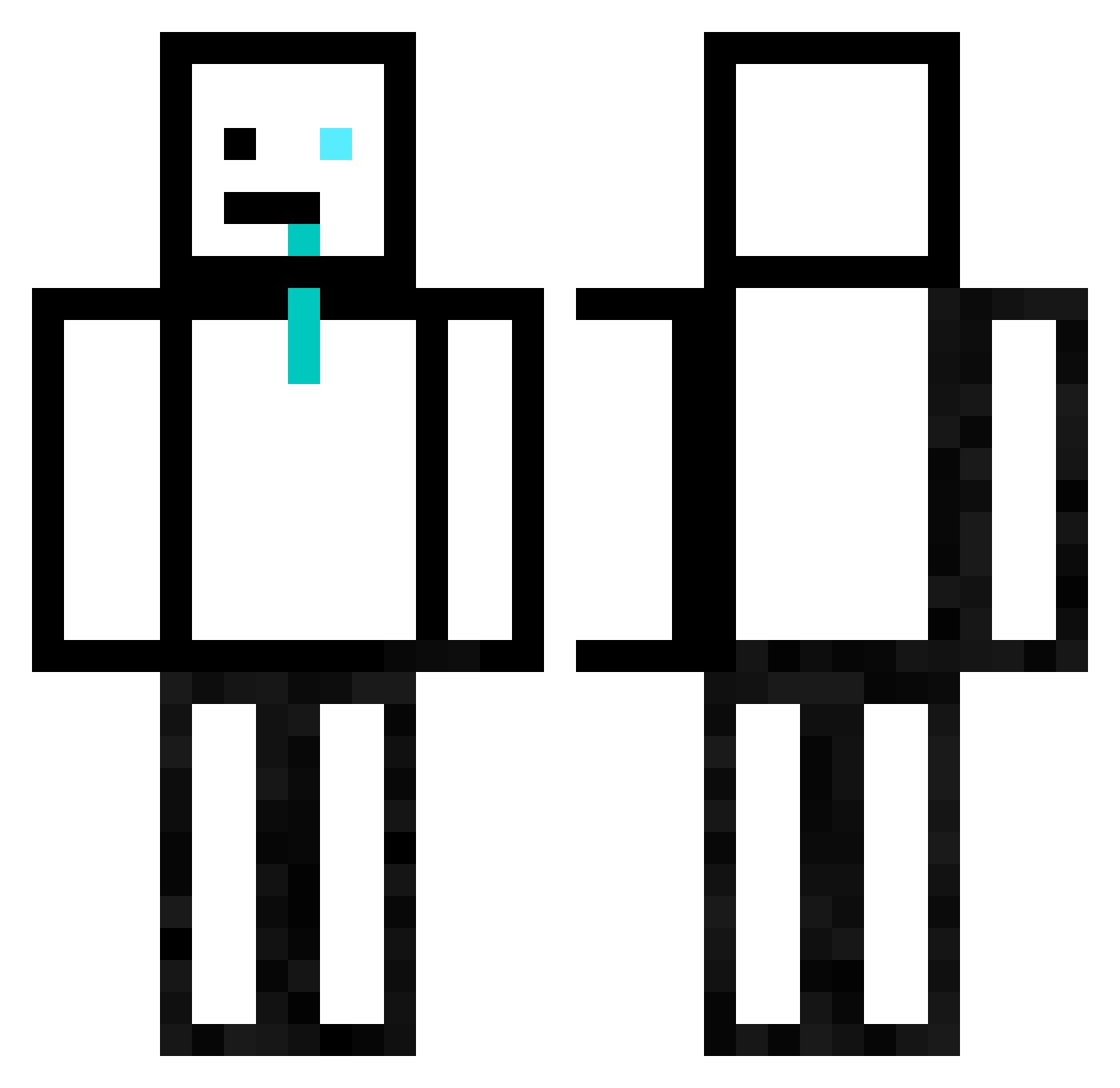 TimmyTerror22 Minecraft skin, front and back view