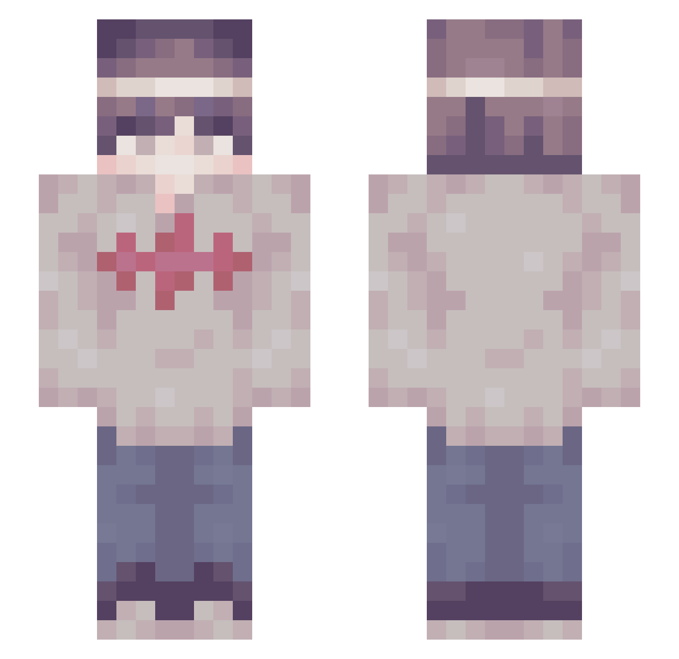 XANDER9219 Minecraft skin, front and back view