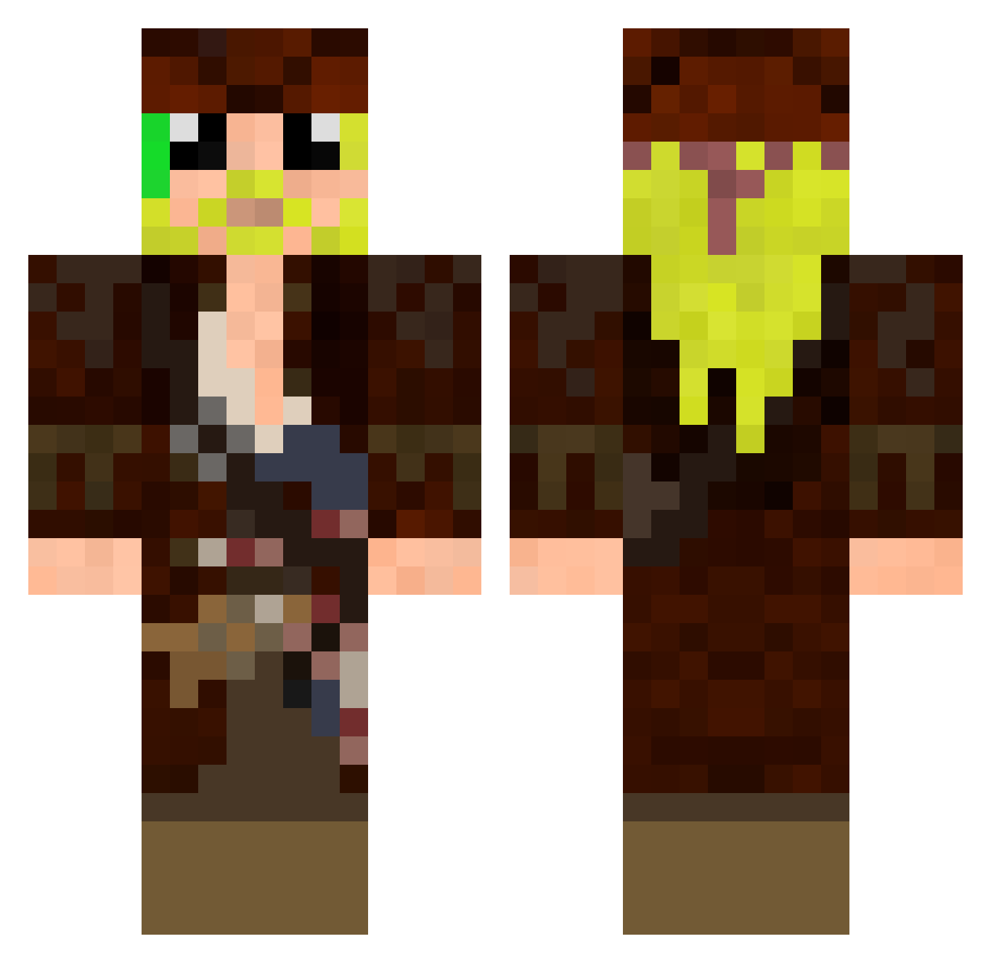 MartinErNoob Minecraft skin, front and back view