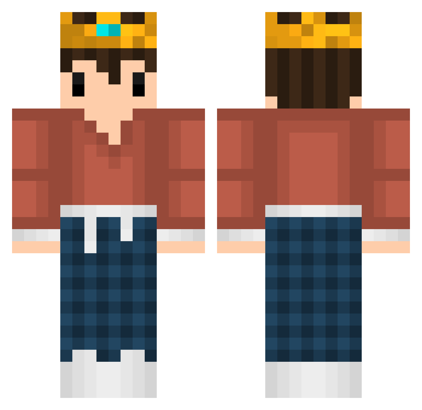 TeenyTinyBoy819 Minecraft skin, front and back view