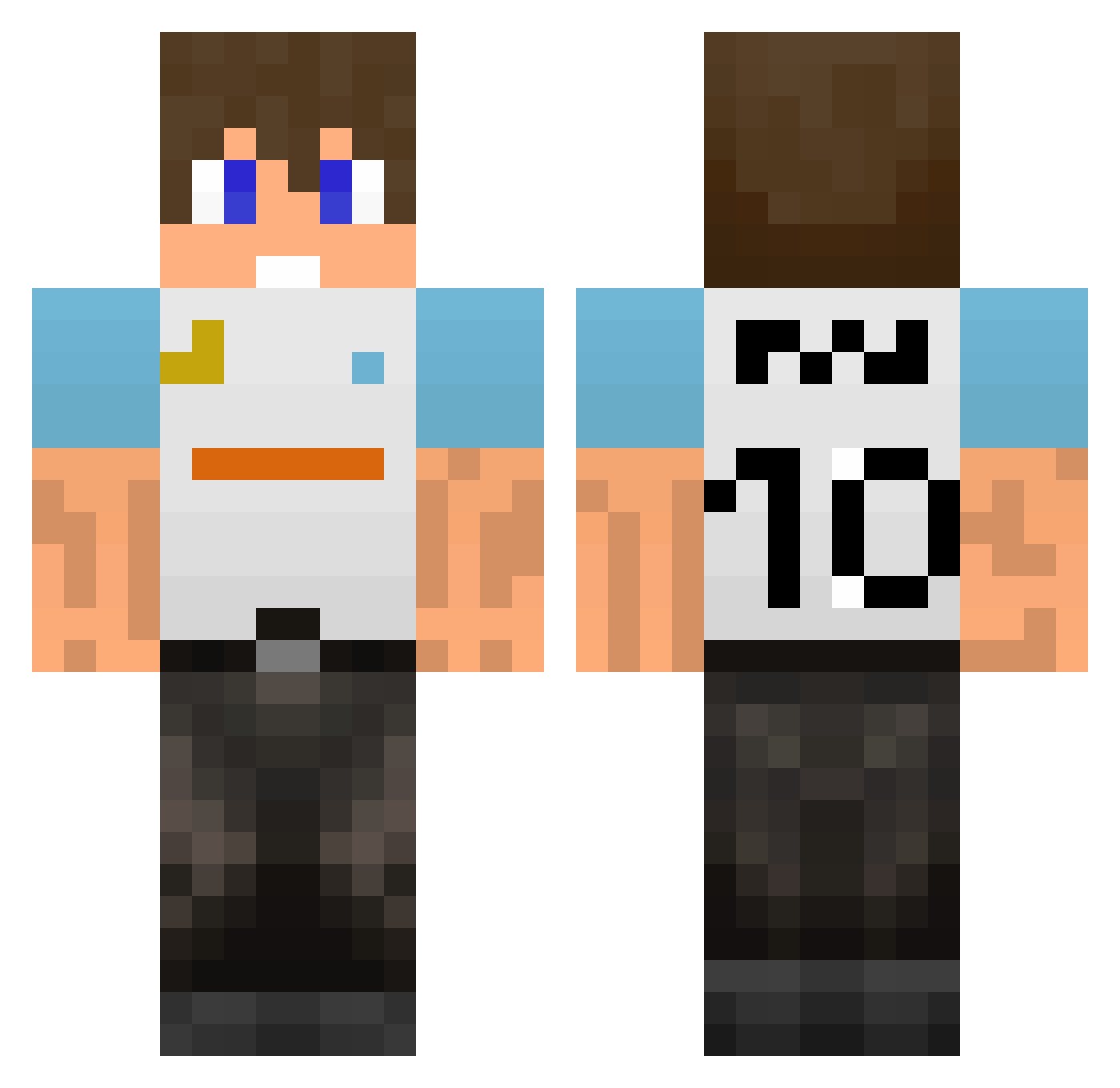 Xeolis_ Minecraft skin, front and back view
