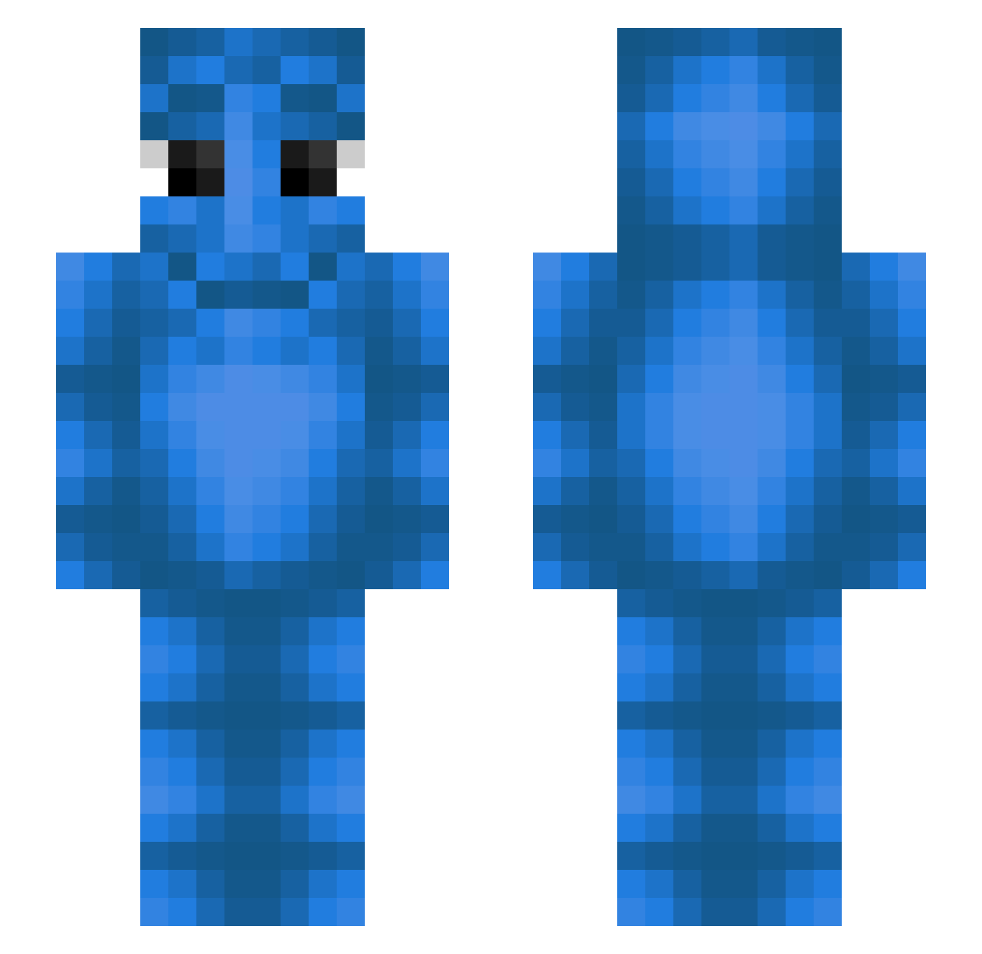 slobbernuts Minecraft skin, front and back view