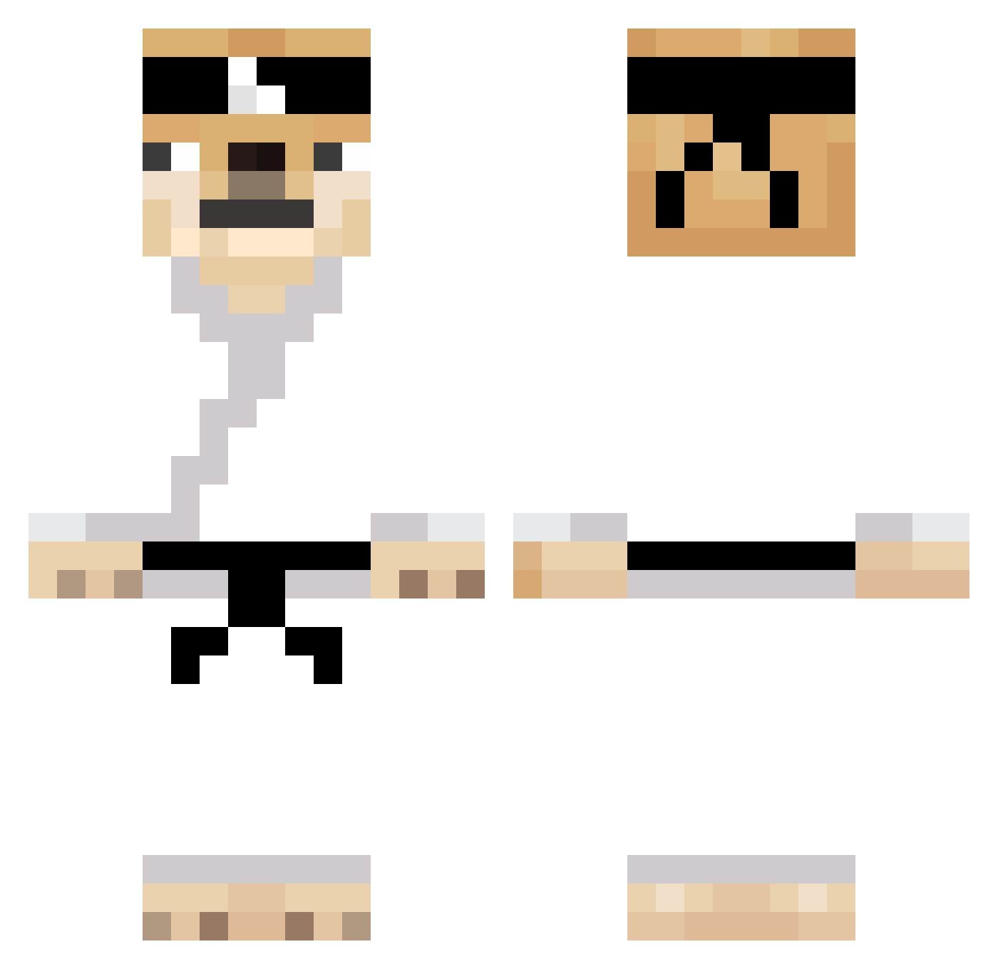 darkjyoko Minecraft skin, front and back view
